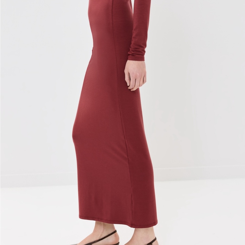 NWT REFORMATION Tommie Knit Maxi Dress, Chianti, size L - Picture 3 of 5